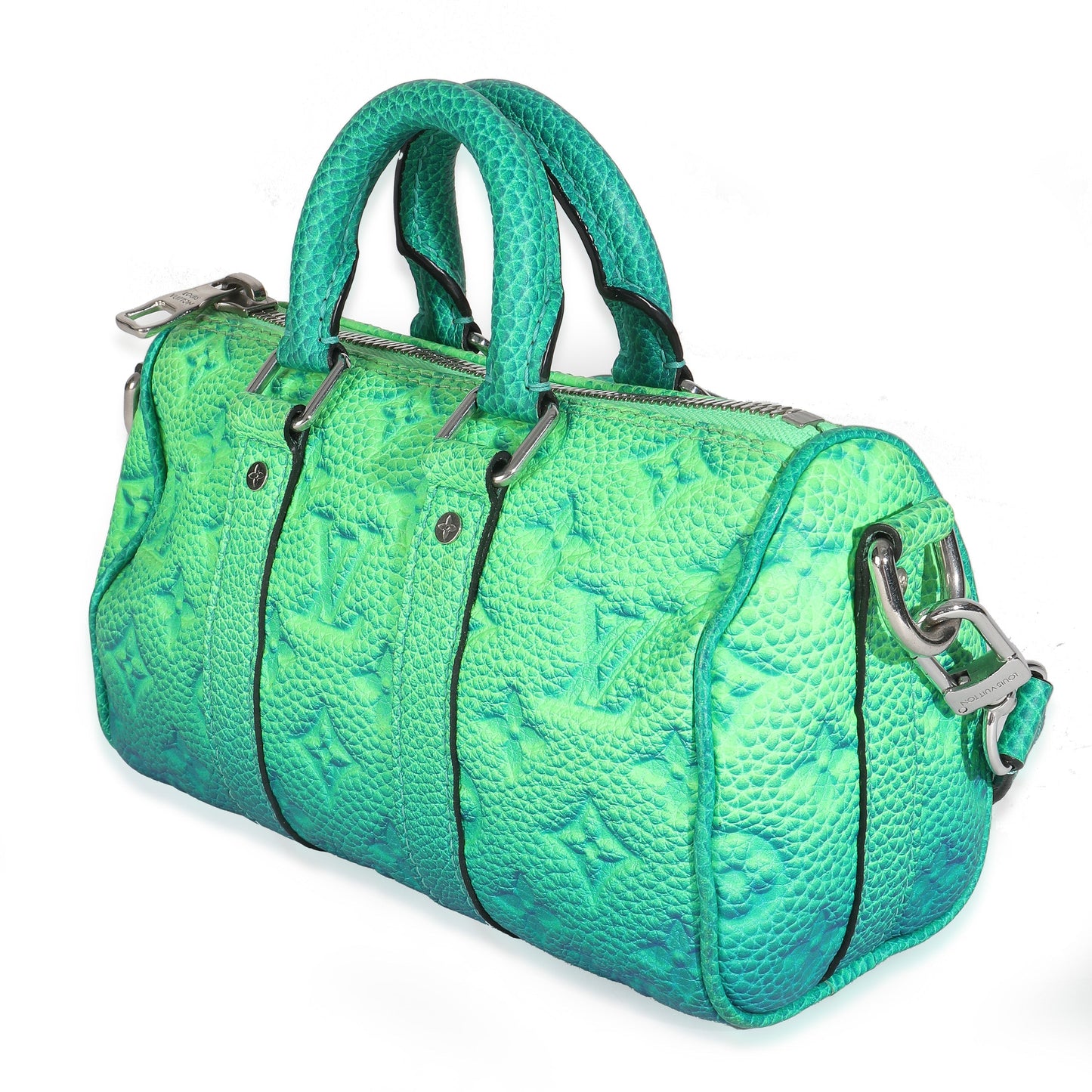 Louis Vuitton Bleu Vert Taurillon Illusion Keepall XS
