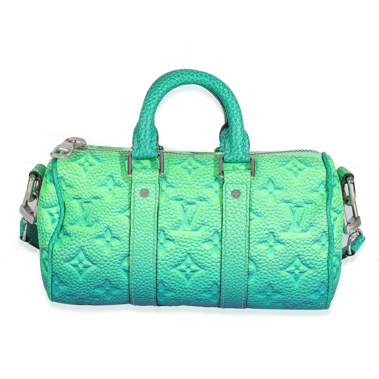 Louis Vuitton Bleu Vert Taurillon Illusion Keepall XS
