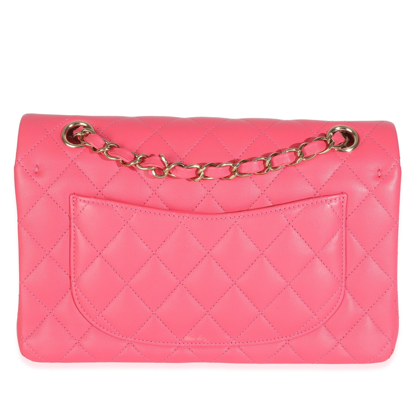 Chanel Pink Quilted Lambskin Small Classic Double Flap Bag