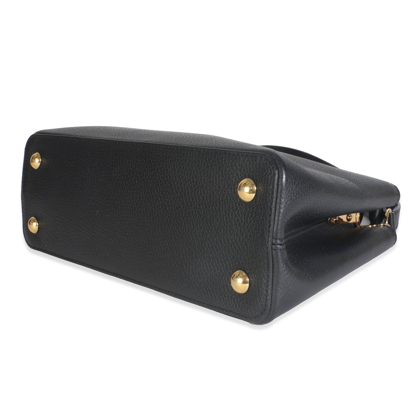Louis Vuitton Black Taurillon Flower Crown Capucines MM
