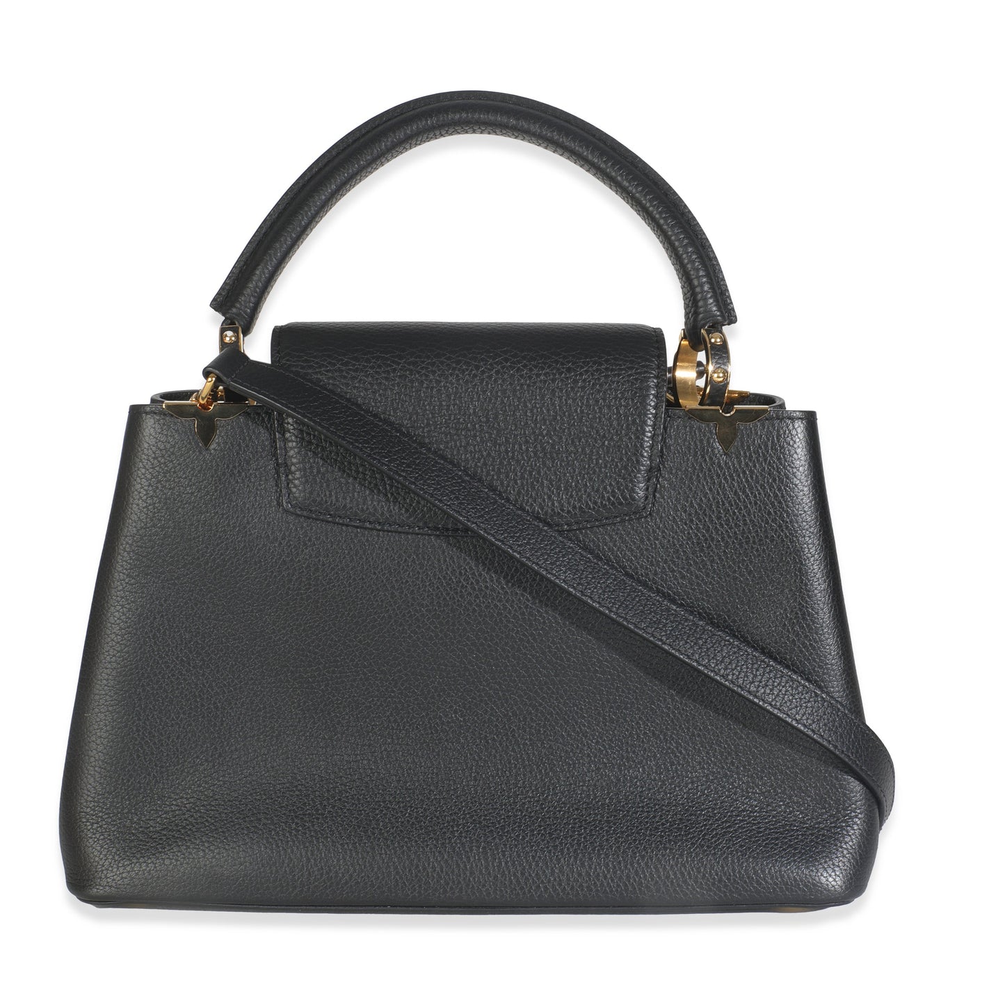 Louis Vuitton Black Taurillon Flower Crown Capucines MM
