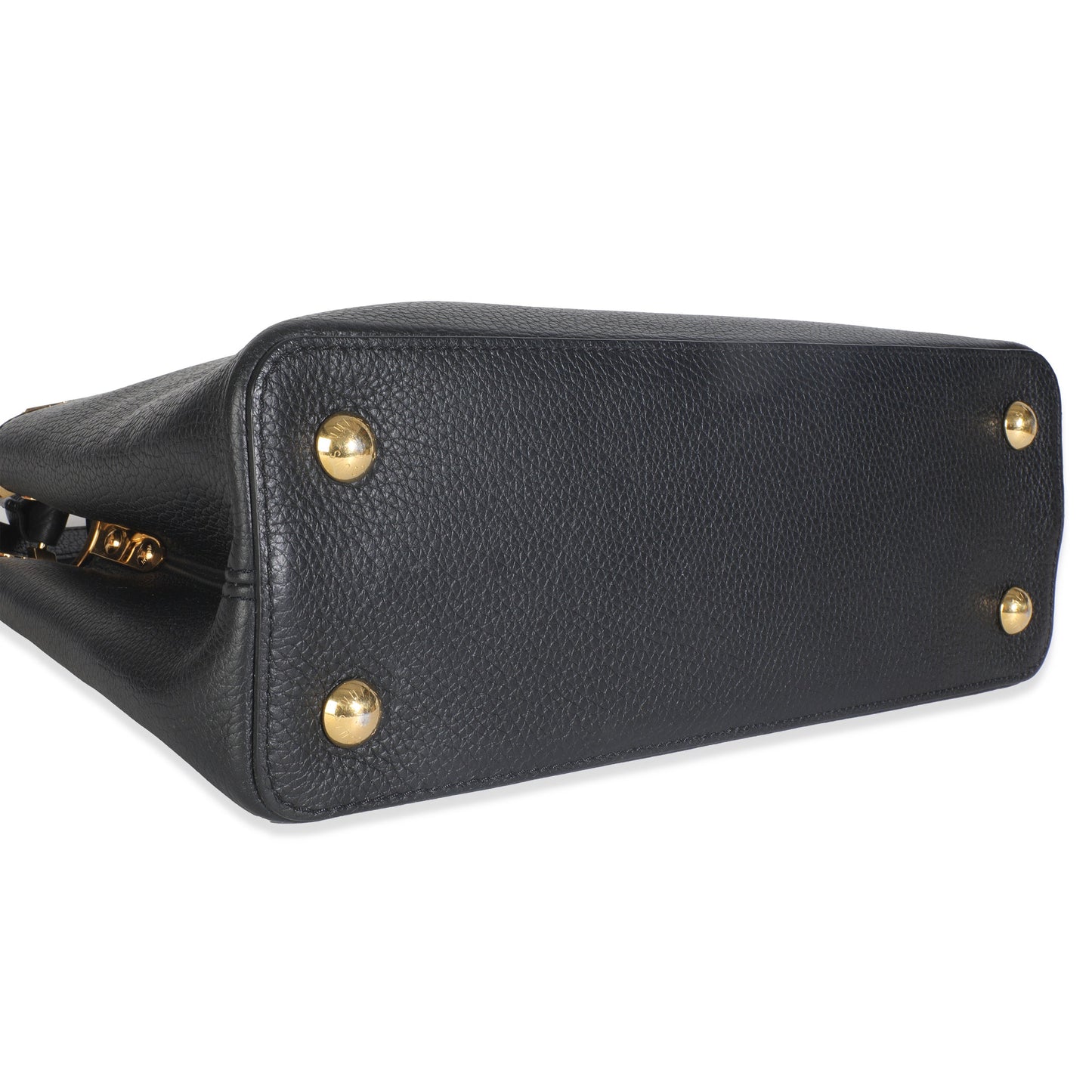 Louis Vuitton Black Taurillon Flower Crown Capucines MM