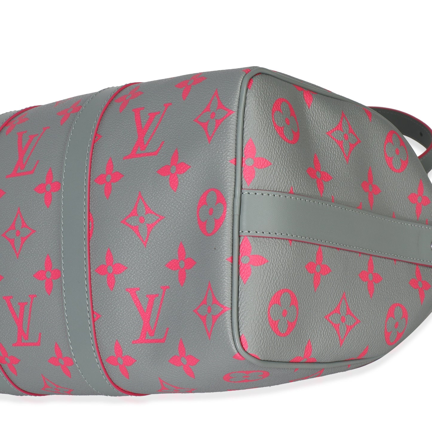 Louis Vuitton Grey Pink Monogram Glow Up Keepall Bandouliere 35
