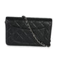 Chanel Black Quilted Lambskin Classic Wallet On Chain