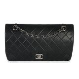Chanel  Black Quilted Lambskin Medium Classic Double Flap Bag