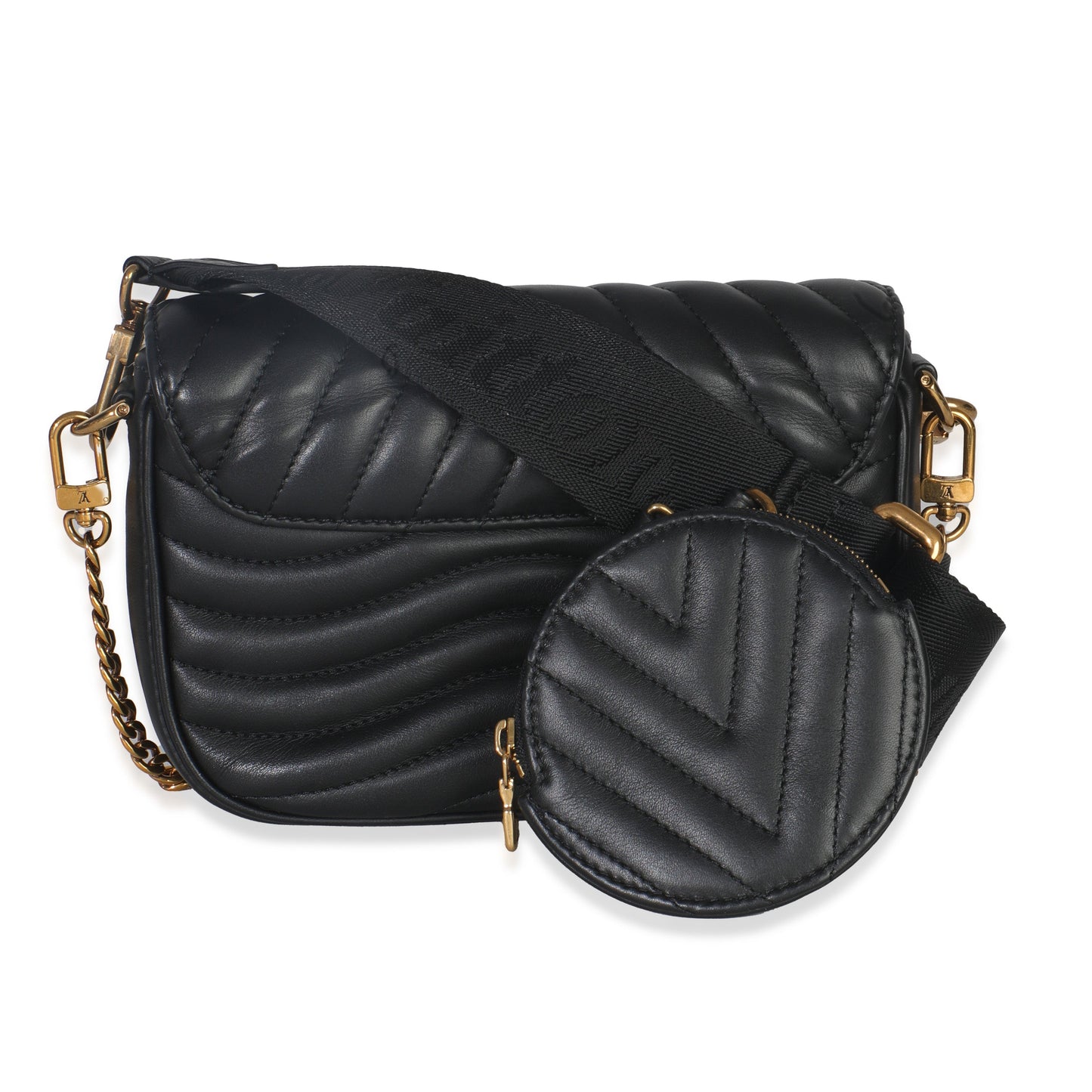 Louis Vuitton Black Calfskin New Wave Multi Pochette