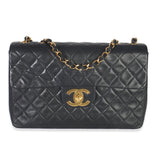 Chanel  24K Black Quilted Lambskin Jumbo Single Flap Bag