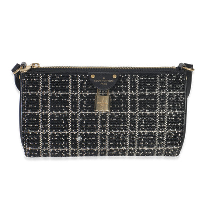 Louis Vuitton Black White Beaded Pochette Tirette