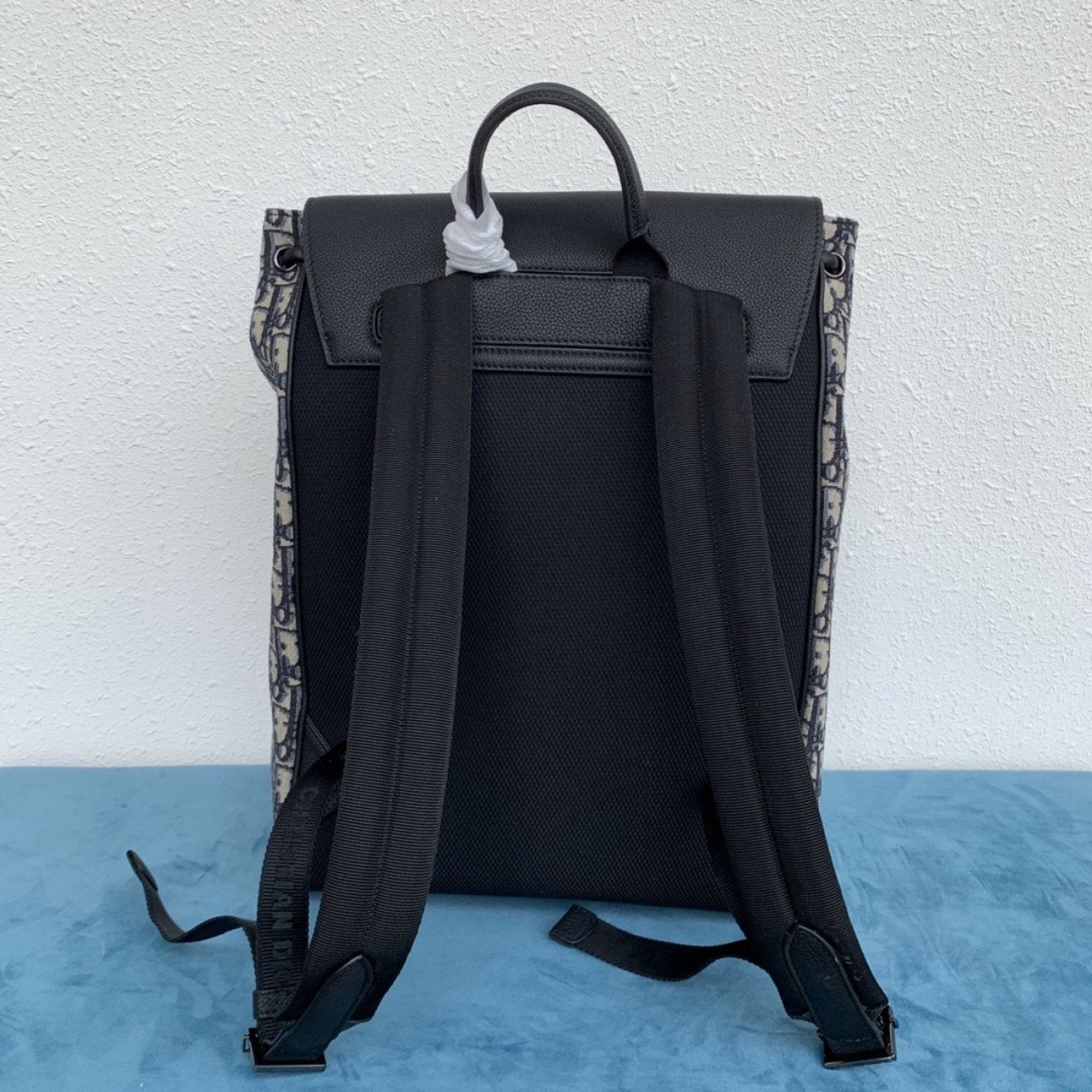 MOTION BACKPACK BEIGE AND BLACK OBLIQUE Amelia