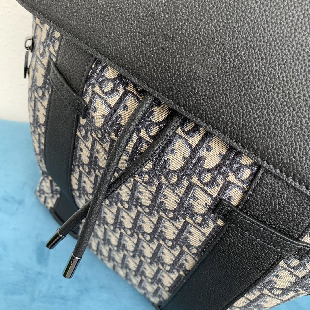 MOTION BACKPACK BEIGE AND BLACK OBLIQUE Amelia