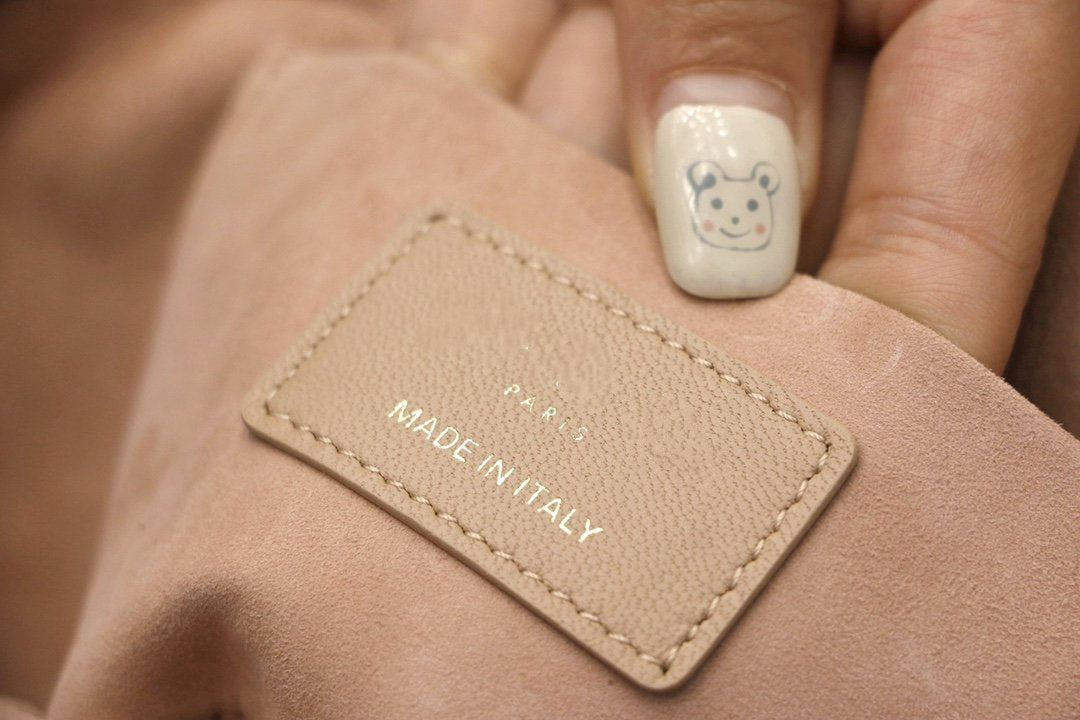 SMALL TRAVEL VANITY CASE BEIGE LAMBSKIN Amelia