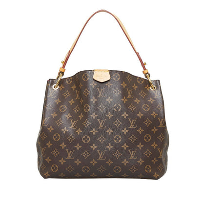 Louis Vuitton Monogram Graceful PM Shoulder Bag Brown PVC Leather