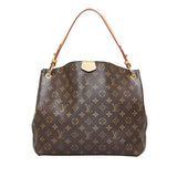Louis Vuitton Monogram Graceful PM Shoulder Bag Brown PVC Leather