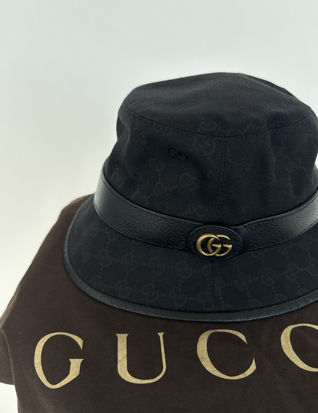Gucci Black GG Supreme Jacquard Bucket Hat